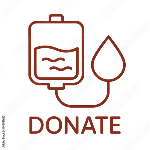 Blood Donation Symbol Promoting Charity and Life Saving  