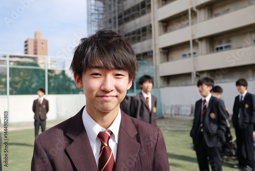 笑顔の男子高校生 Generative AI
