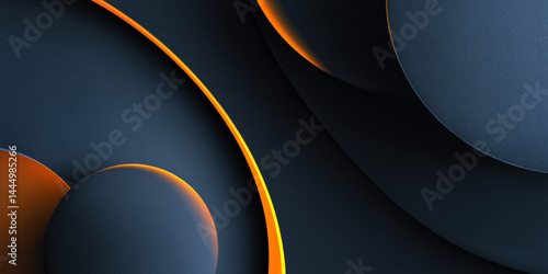 A professional graphic showing dark abstract background with orange light curves, ideal for creative, commercial, or editorial purposes.