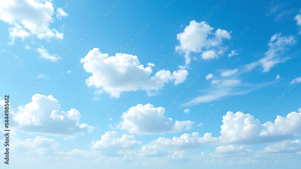 Clear blue sky with soft white clouds. Perfect for backgrounds, travel themes, and nature-inspired designs Clear blue sky with soft white clouds. Perfect for backgrounds, travel themes, and nature-inspired designs