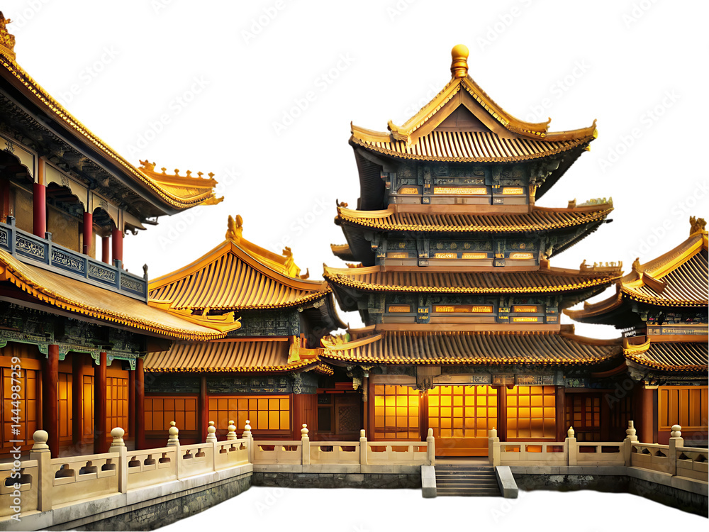 Fototapeta premium Golden Chinese Palace Architecture