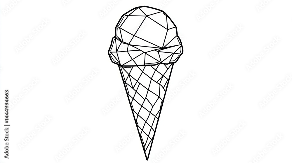 Abstract Ice Cream Cone Abstract Ice Cream Cone