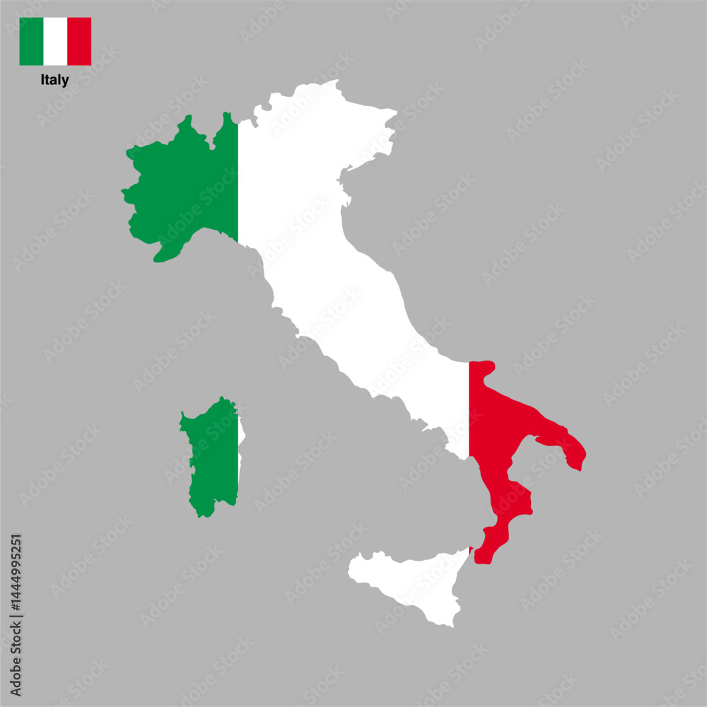 Obraz premium Italy map vector isolated on transparent background