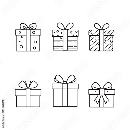 minimalist gift box drawing for festive occasion