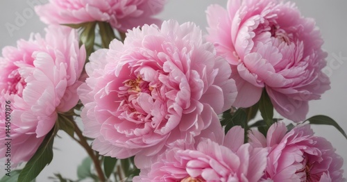 Wallpaper Mural Close-up of clustered pink peonies, soft background, elegant, beauty Torontodigital.ca