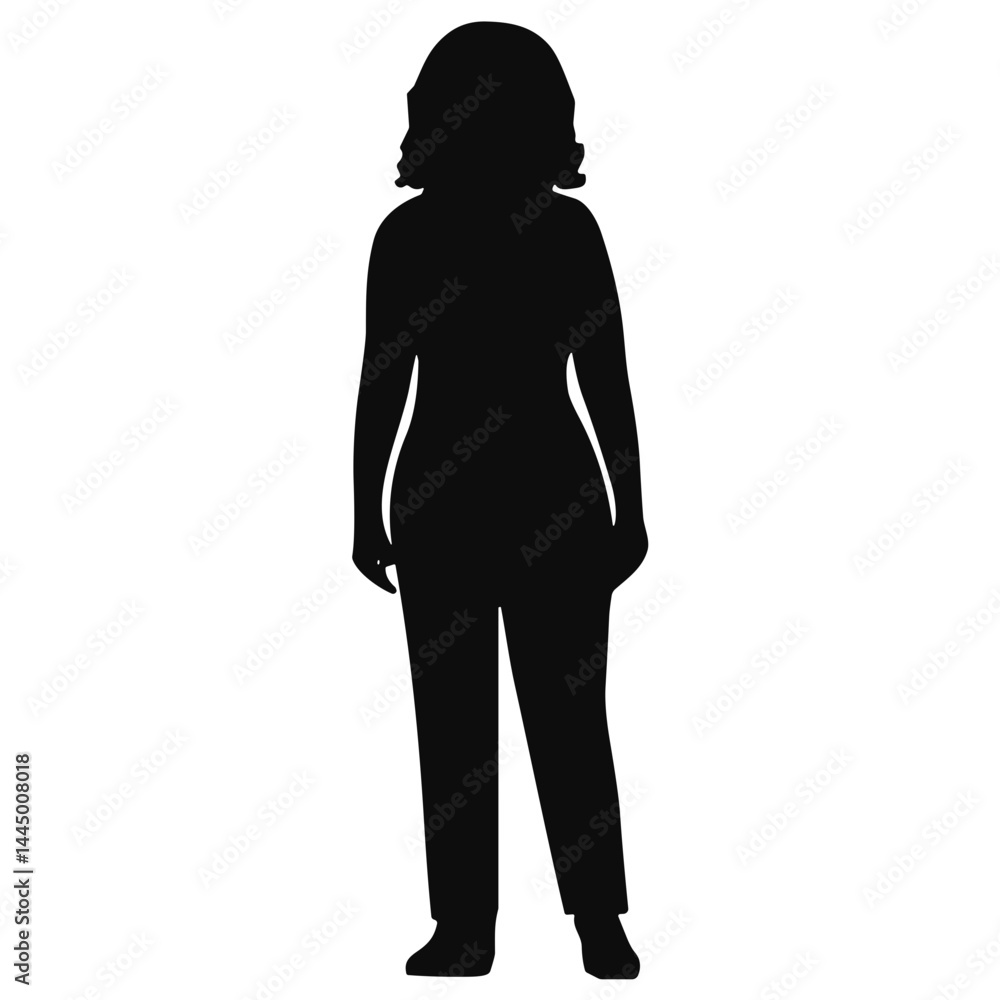 Silhouettes of diverse people standing Silhouettes of diverse people standing
