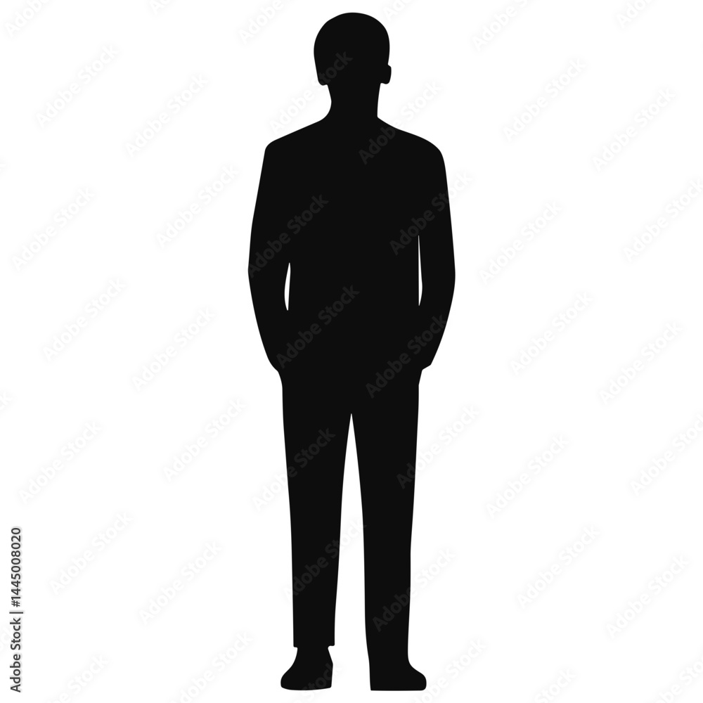 Silhouettes of diverse people standing Silhouettes of diverse people standing