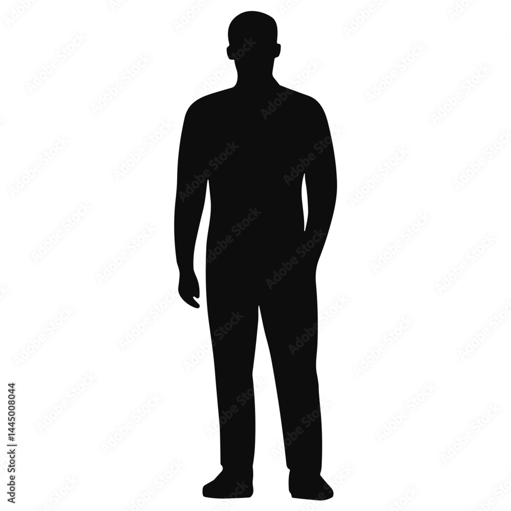 Silhouettes of diverse people standing Silhouettes of diverse people standing