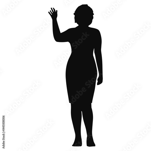 Silhouettes of diverse people standing