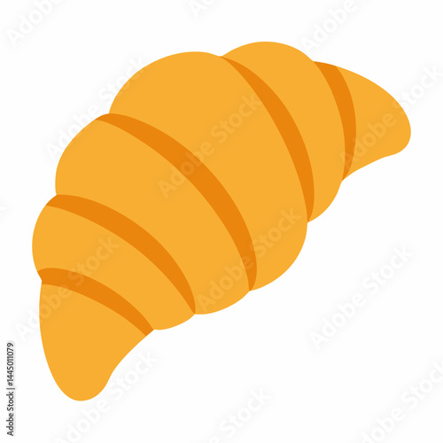 Croissant vector on white background