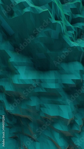 Polygon Pulsing Green Portrait Background
