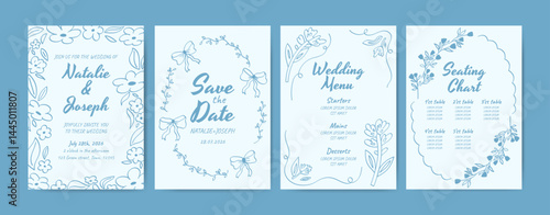 Wedding coquette invitation set