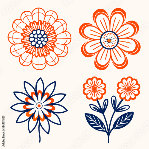 premium vector elegant watercolor folower