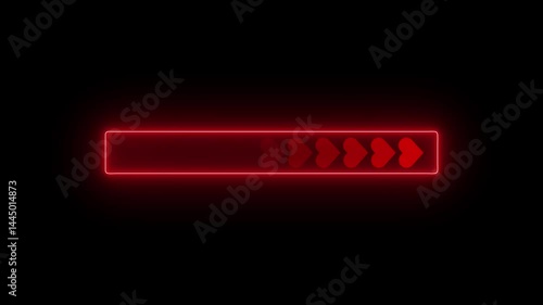 love loading valentine Loading icon animation Loading bar and percentage Futuristic progress loading bar 0-100 percent.