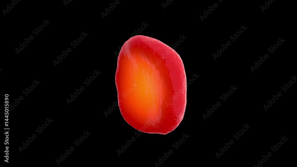 3D model of red blood cells. Medical visualization of red blood cells ...