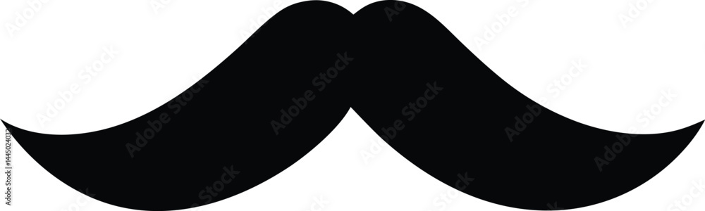 Fototapeta premium Gentleman mustache facial hair style icon vector sign