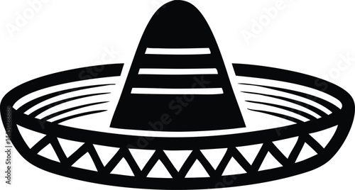 Isolated object of sombrero and hat sign. . Mexican Traditional Sombrero Hat cinco de mayo