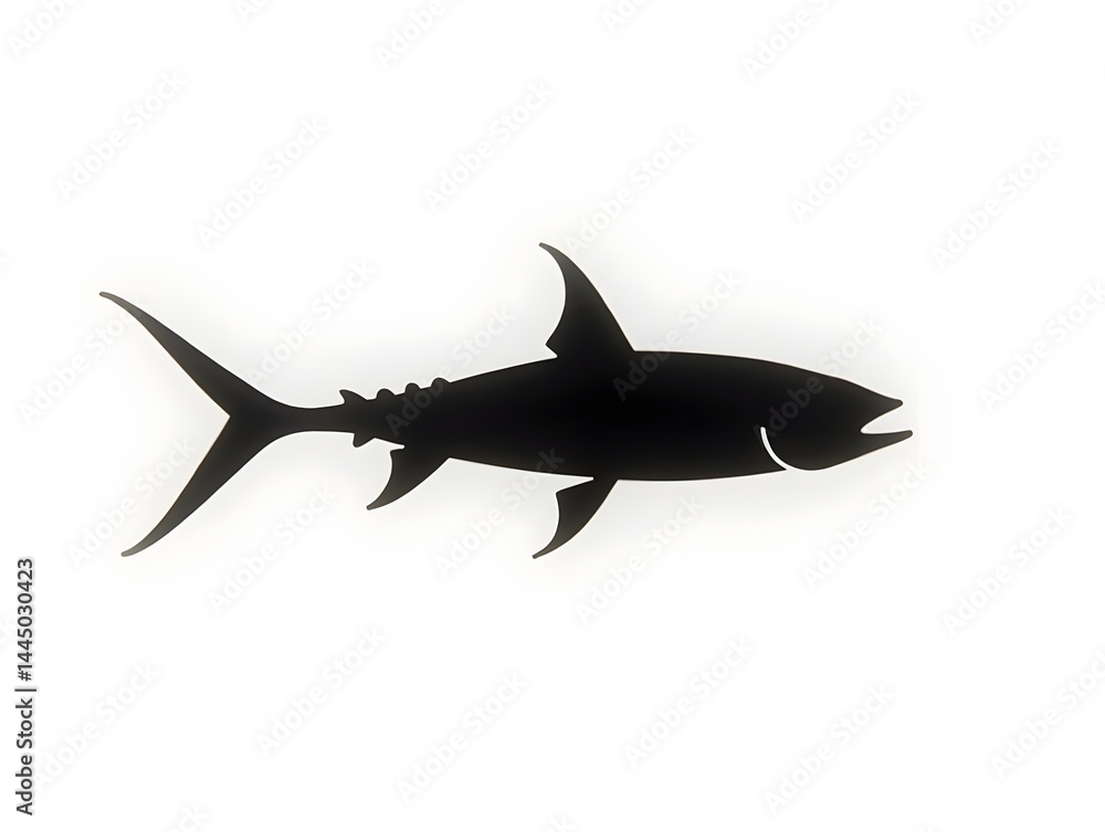 Fototapeta premium Elegant Sardines Fish Silhouette for Graphic Projects