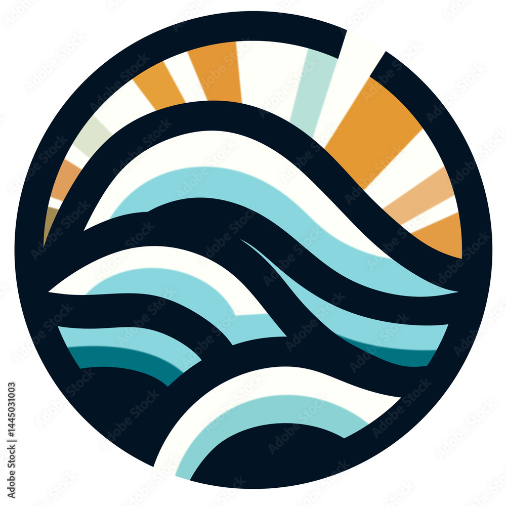 universe, sea, mountains, clouds and sun design universe, sea, mountains, clouds and sun design