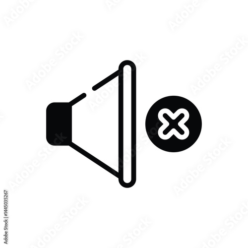 Mute Icon vector stock illustration