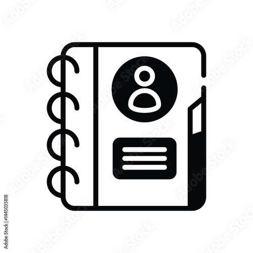 Contact Book Icon vector stock illustration