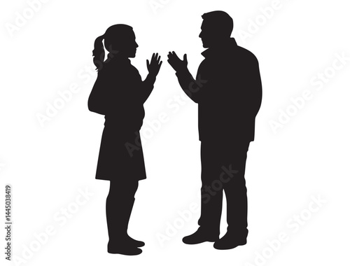 COUPLE ARGUING SILHOUETTE
