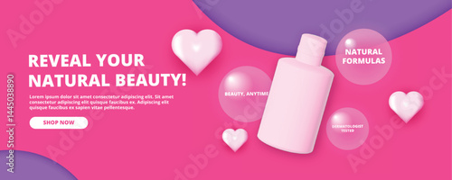 Banner ads for beauty and skin care products	