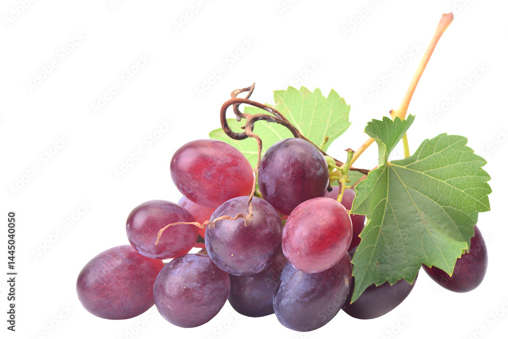 Red grape isolated on white background