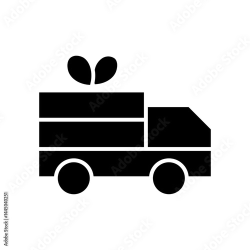 delivery truck glyph icon