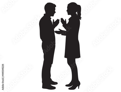 COUPLE ARGUING SILHOUETTE