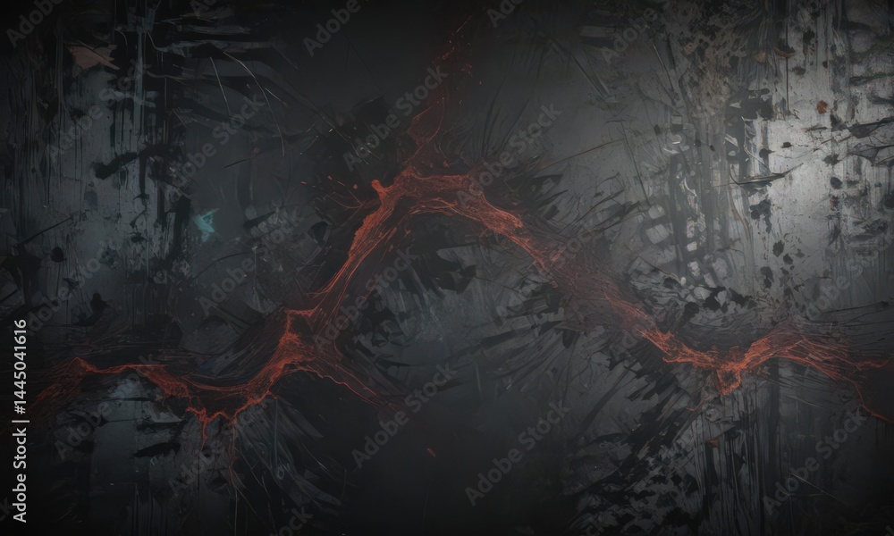 Fototapeta premium Dark grunge texture with chromatic aberration, distressed abstract pattern , texture, vibe