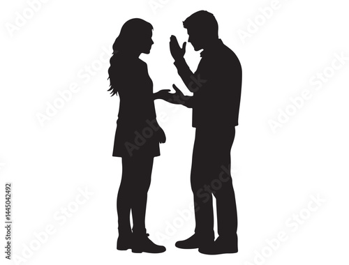 COUPLE ARGUING SILHOUETTE