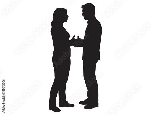 COUPLE ARGUING SILHOUETTE