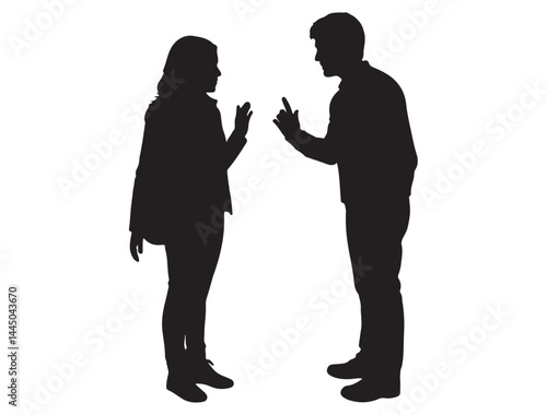 COUPLE ARGUING SILHOUETTE