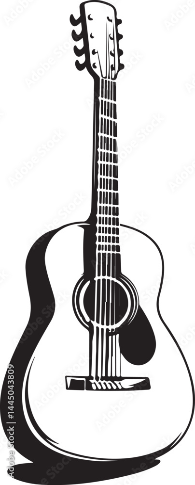 Obraz premium acoustic guitar isolated on white