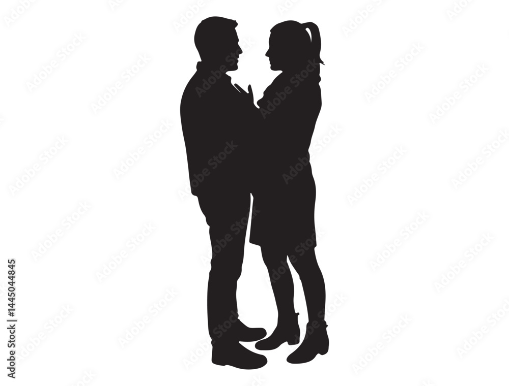 COUPLE ARGUING SILHOUETTE COUPLE ARGUING SILHOUETTE