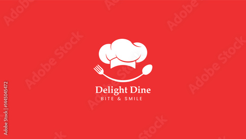 Food logo for a Restaurant, Chef, Spoon, and fork
