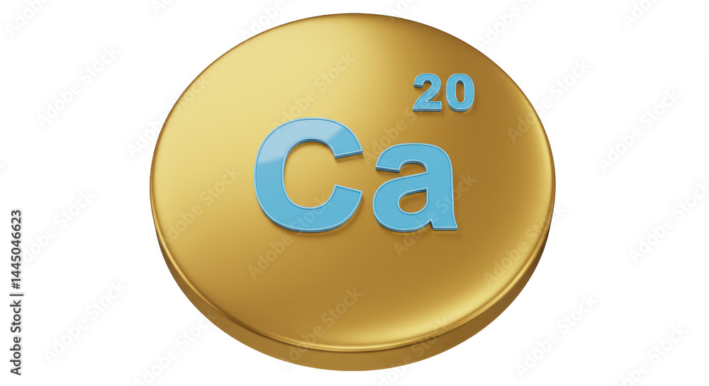 Isolated Calcium Element Symbol Isolated Calcium Element Symbol