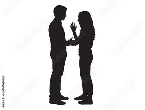 COUPLE ARGUING SILHOUETTE