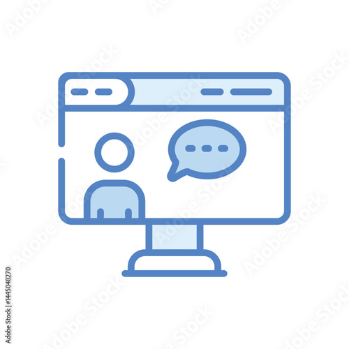 News Reporter  Icon vector stock illustration