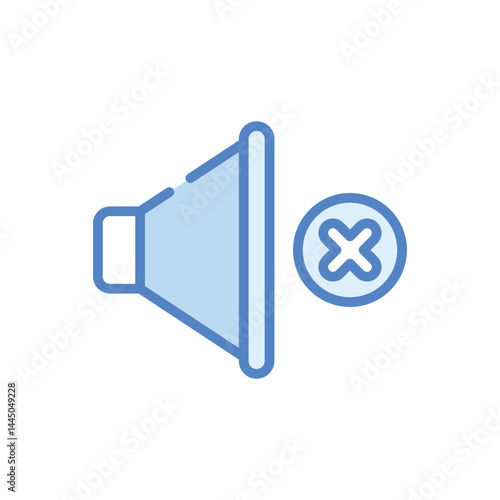Mute Icon vector stock illustration