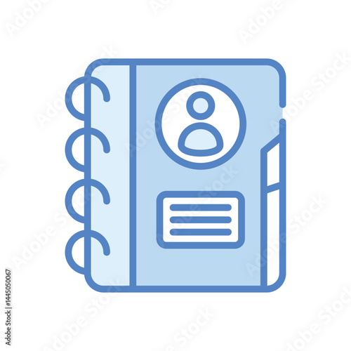 Contact Book Icon vector stock illustration