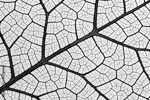 Black and White Macro Leaf Vein Structure