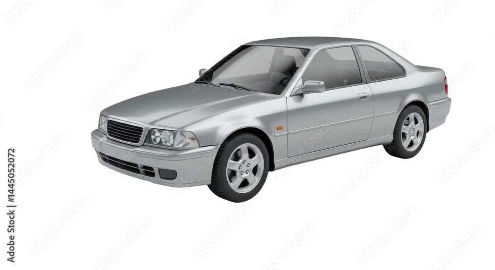 Fototapeta premium Isolated Silver Car