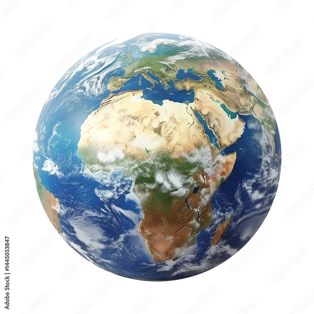 Earth globe view of Africa and Europe isolated Earth globe view of Africa and Europe isolated