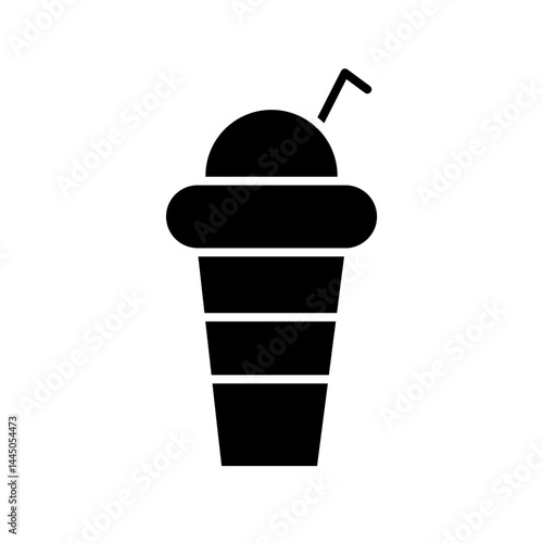 take away coffee glyph icon