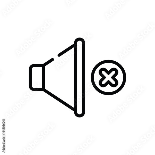 Mute Icon vector stock illustration
