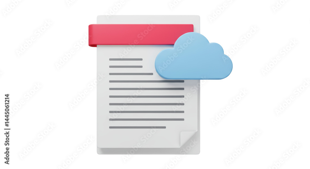 Fototapeta premium Isolated Cloud Document