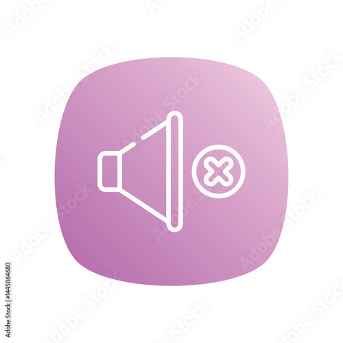 Mute Icon vector stock illustration