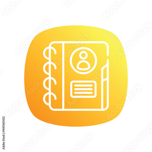 Contact Book Icon vector stock illustration